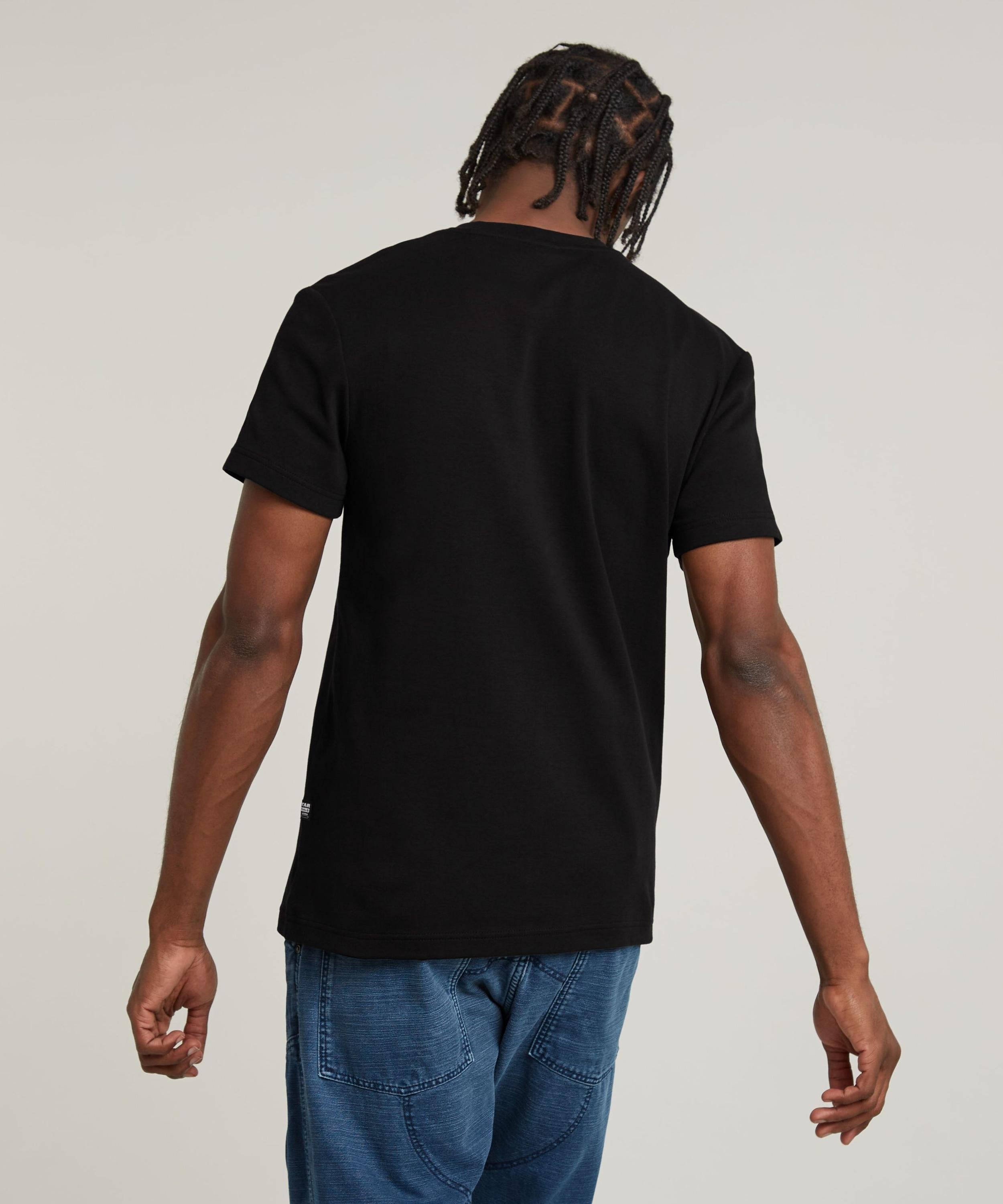 【公式ショップ】Destroyed Old Skool Logo T-Shirt/グラフィックプリントクラシックロゴTシャツ ジースターロゥ トップス カットソー・Tシャツ ブラック