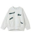 【SALE/57%OFF】and D.petitmain 散りばめロゴ刺繍ビッグスウェット ナルミヤオンライン トップス スウェット・トレーナー ホワイト