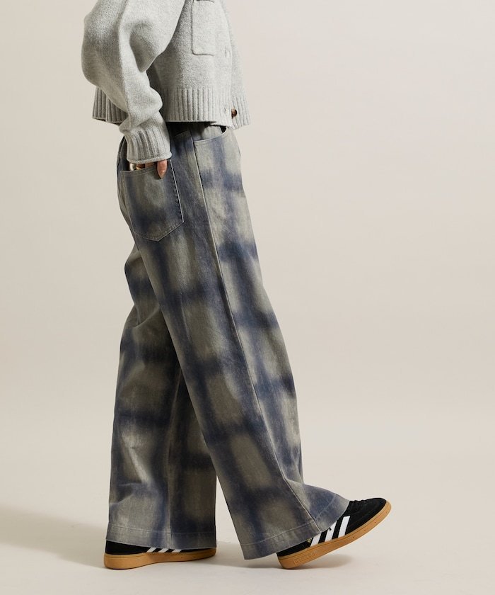 【SALE／45%OFF】FREAK'S STORE グラデーションワイドパンツ 25AW フリークスストア パンツ その他のパンツ ブルー ブラウン【送料無料】