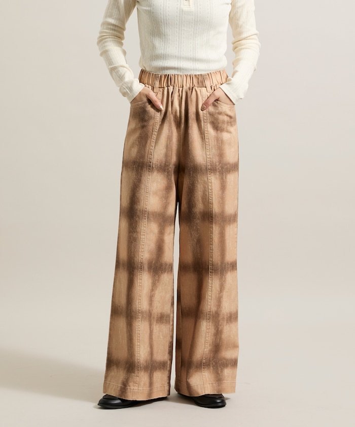 【SALE／45%OFF】FREAK'S STORE グラデーションワイドパンツ 25AW フリークスストア パンツ その他のパンツ ブルー ブラウン【送料無料】