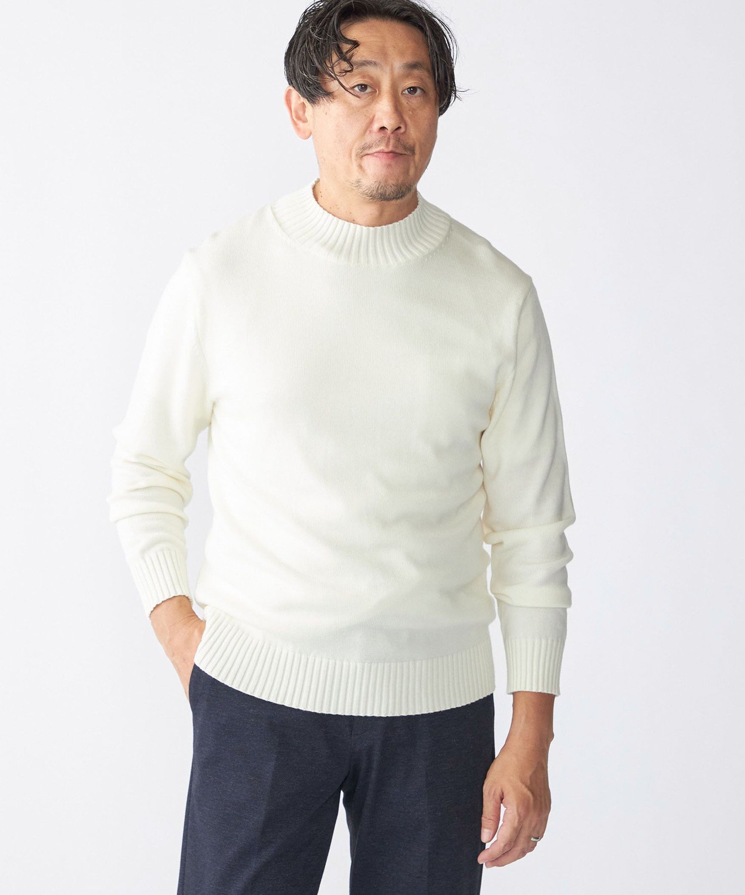 【SALE／30%OFF】SHIPS MEN SHIPS:＜手洗い可能＞9ゲージ コンフォート モックネック プルオーバー ニット シップス トップス ニット ホワイト ネイビー イエロー グレー【送料無料】