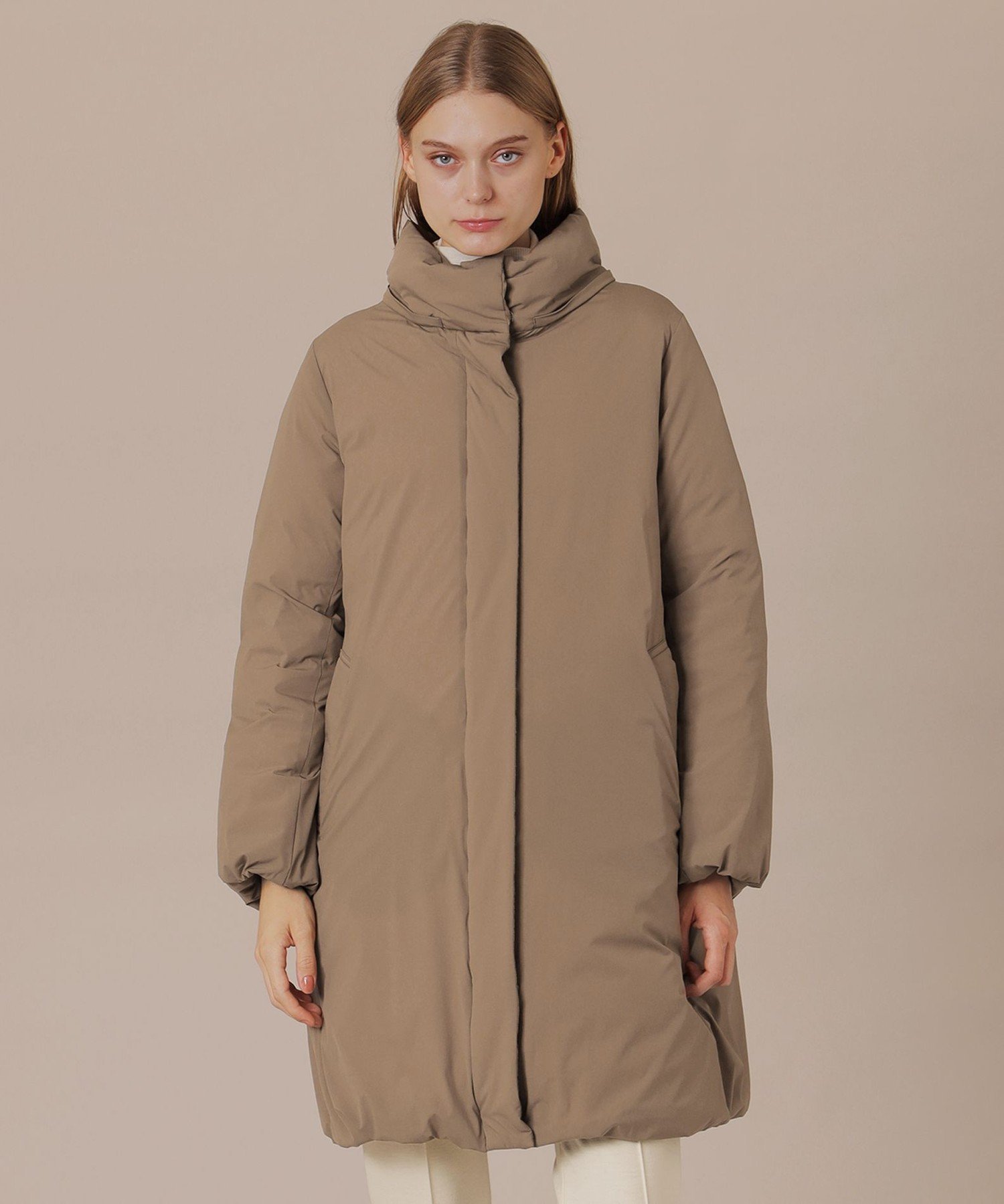 【SALE／45%OFF】MACKINTOSH LONDON ストレッチタフタダウンコート マッキントッシュ ロンドン ジャケット・アウター その他のジャケット・アウター ベージュ ブラック【送料無料】