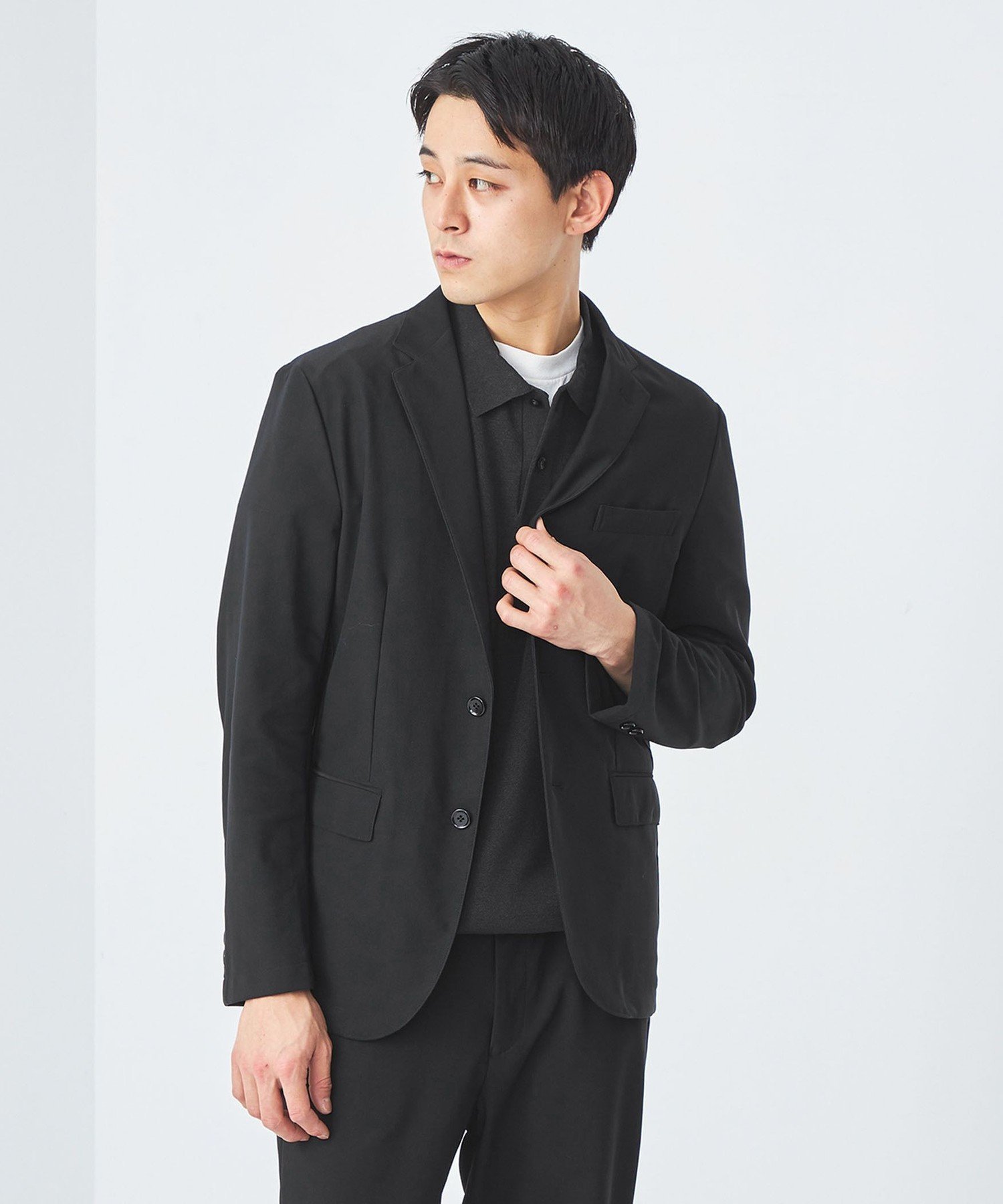 【SALE／60%OFF】UNITED ARROWS green label relaxing エアトール トリコット ナロー ジャケット -ストレッチ・通気性- ユナイテッドアローズ アウトレット ジャケット・アウター テーラードジャケット・ブレザー グリーン ブラック グレー【送料無料】