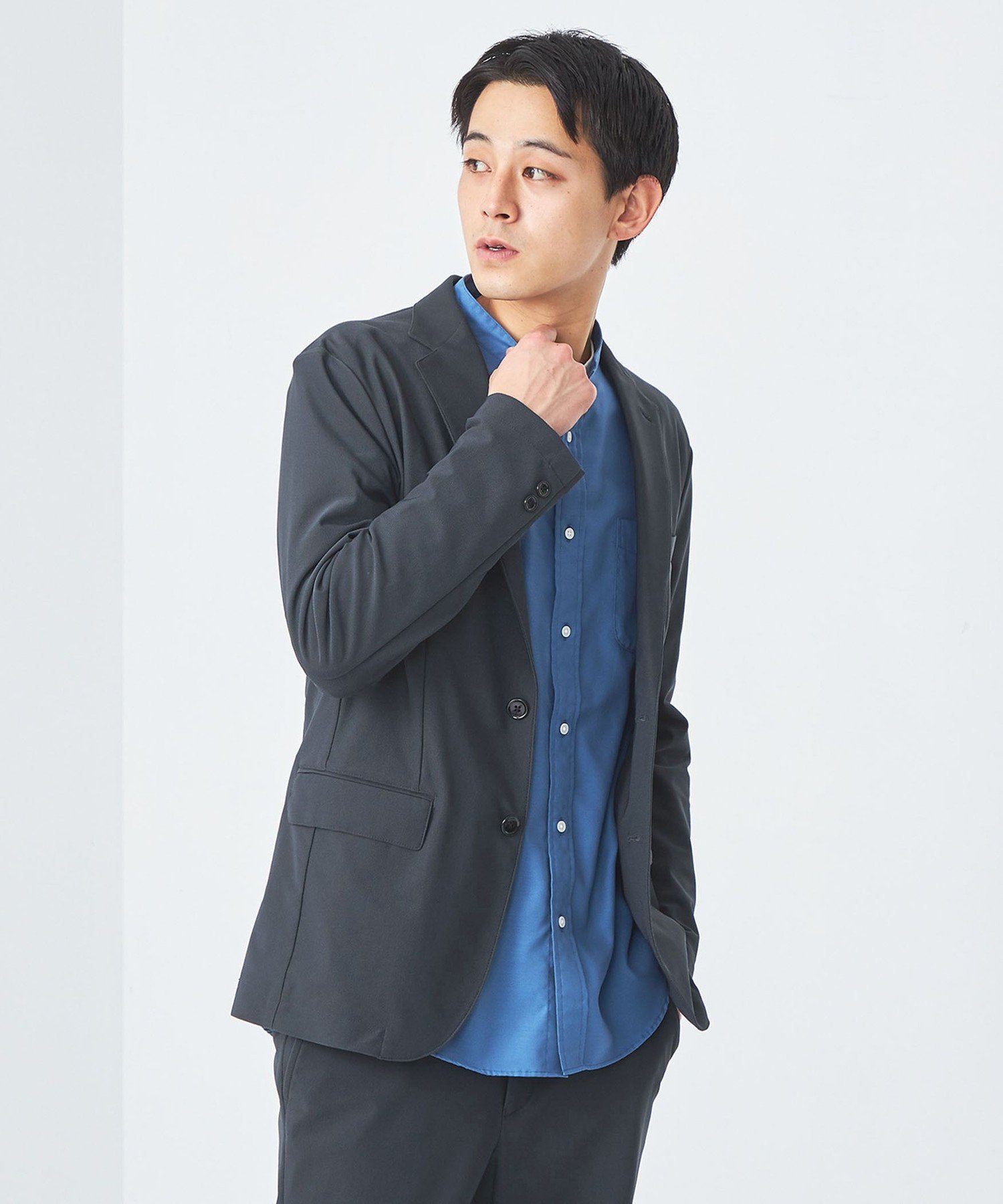 【SALE／60%OFF】UNITED ARROWS green label relaxing エアトール トリコット ナロー ジャケット -ストレッチ・通気性- ユナイテッドアローズ アウトレット ジャケット・アウター テーラードジャケット・ブレザー グリーン ブラック グレー【送料無料】