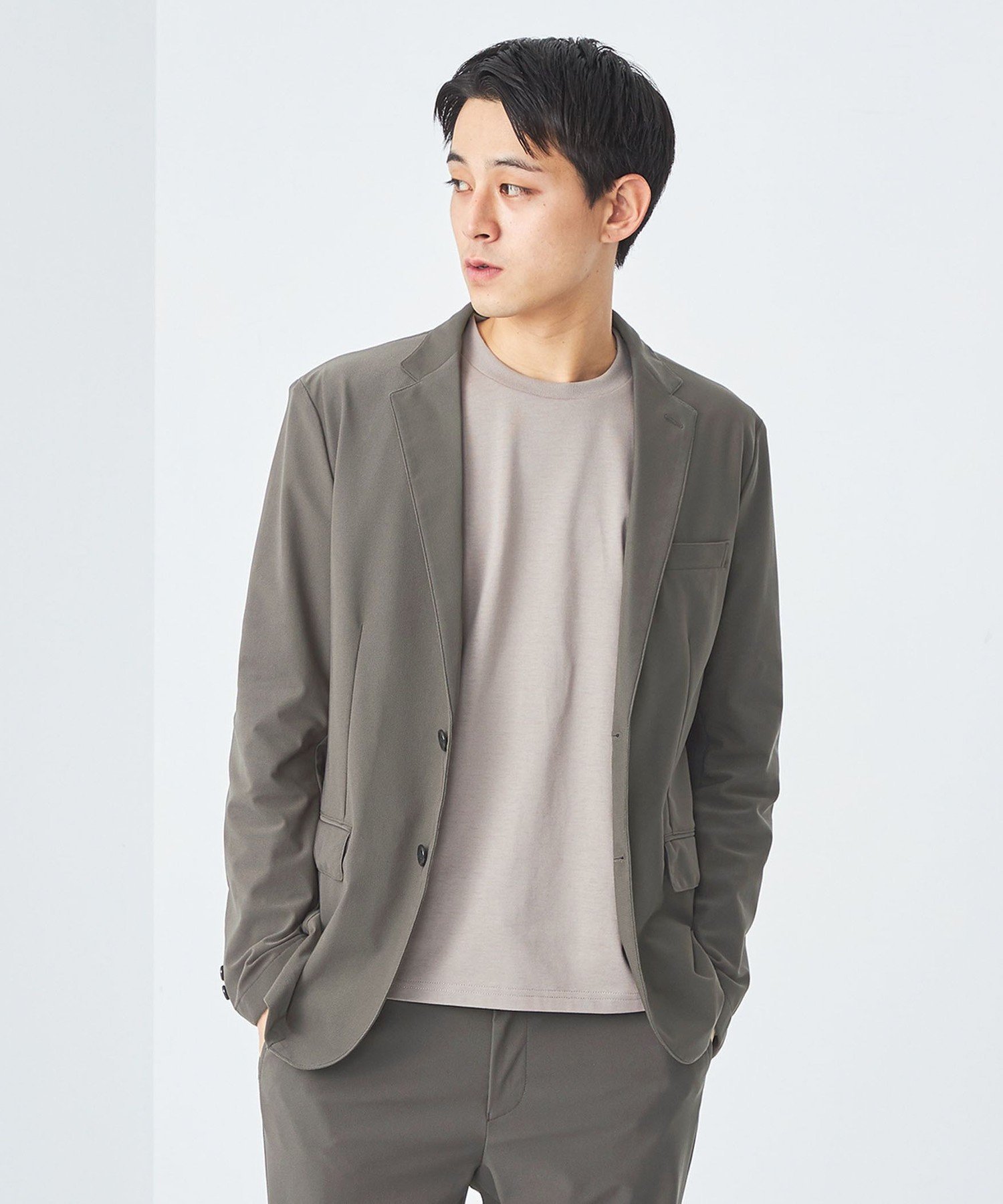 【SALE／60%OFF】UNITED ARROWS green label relaxing エアトール トリコット ナロー ジャケット -ストレッチ・通気性- ユナイテッドアローズ アウトレット ジャケット・アウター テーラードジャケット・ブレザー グリーン ブラック グレー【送料無料】