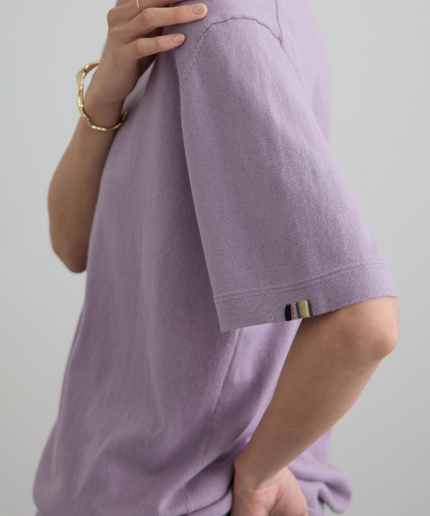 SALON adam et rope' 【extreme cashmere(エクストリーム・カシミア)】james ニットTシャツ サロン アダム エ ロペ トップス カットソー・Tシャツ ホワイト パープル カーキグリーン【送料無料】