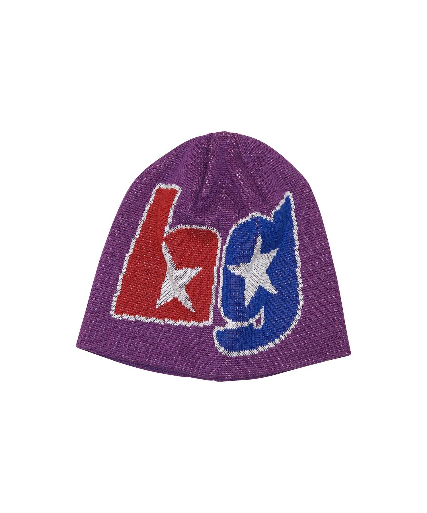 HYSTERIC GLAMOUR DOUBLE STAR LOGO ビーニー ヒステリックグラマー 帽子 ニット帽・ビーニー パープル グリーン ブラック【送料無料】