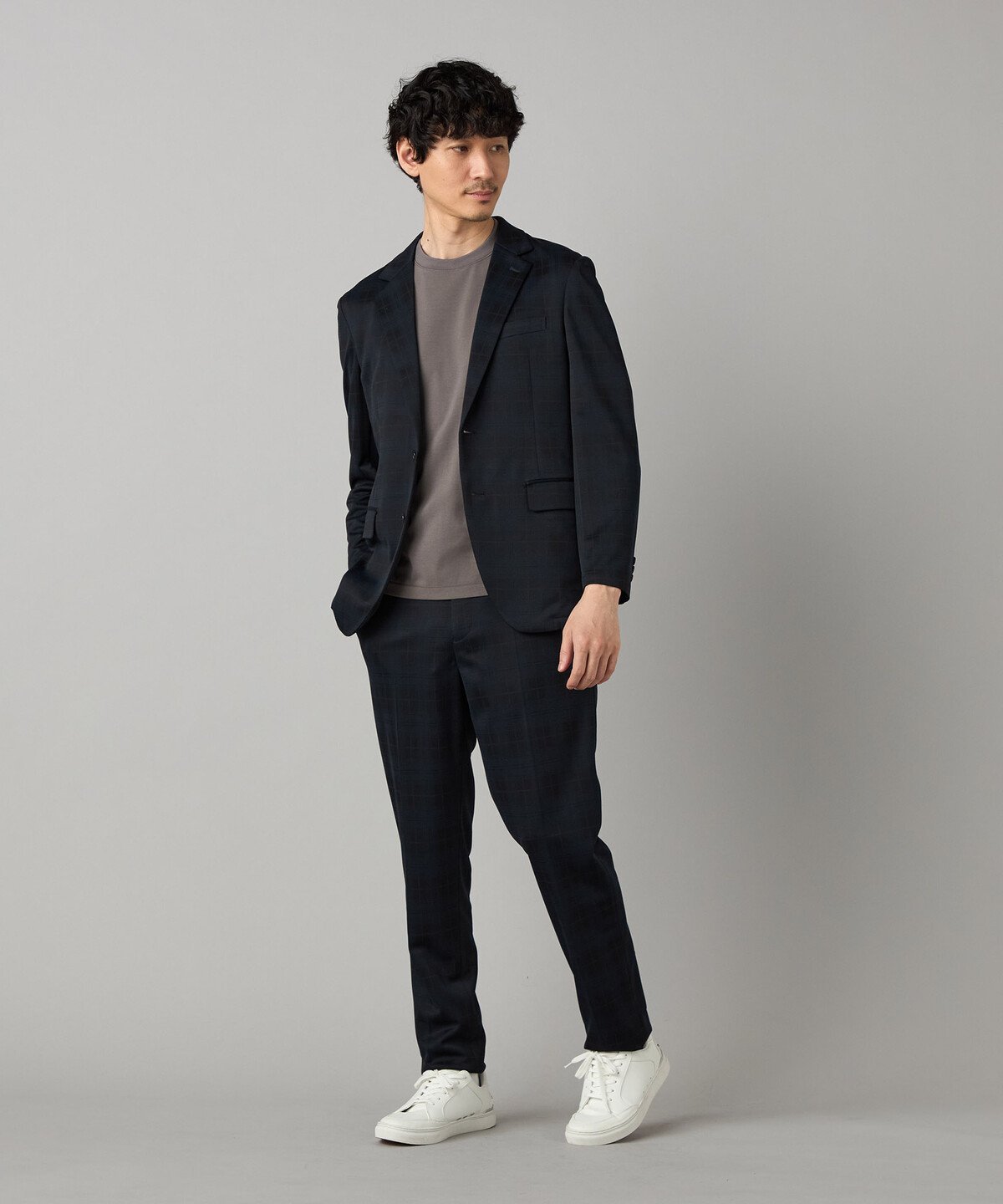 【セットアップ対応】[IL PRINCIPE] ジャージーテーパード パンツ コムサメン パンツ スラックス・ドレスパンツ ブラック