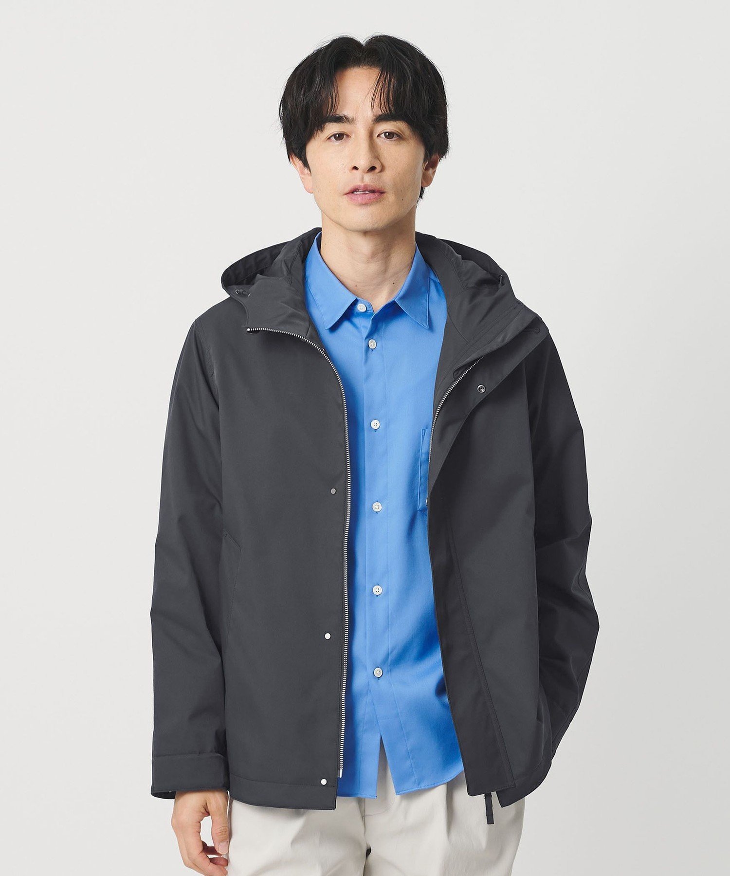 【SALE／30%OFF】BEAUTY&YOUTH UNITED ARROWS W/R POLY フーディ ブルゾン ビューティー＆ユース　ユナイテッドアローズ ジャケット・アウター その他のジャケット・アウター ネイビー ベージュ【送料無料】（楽天・Rakuten Fashion）