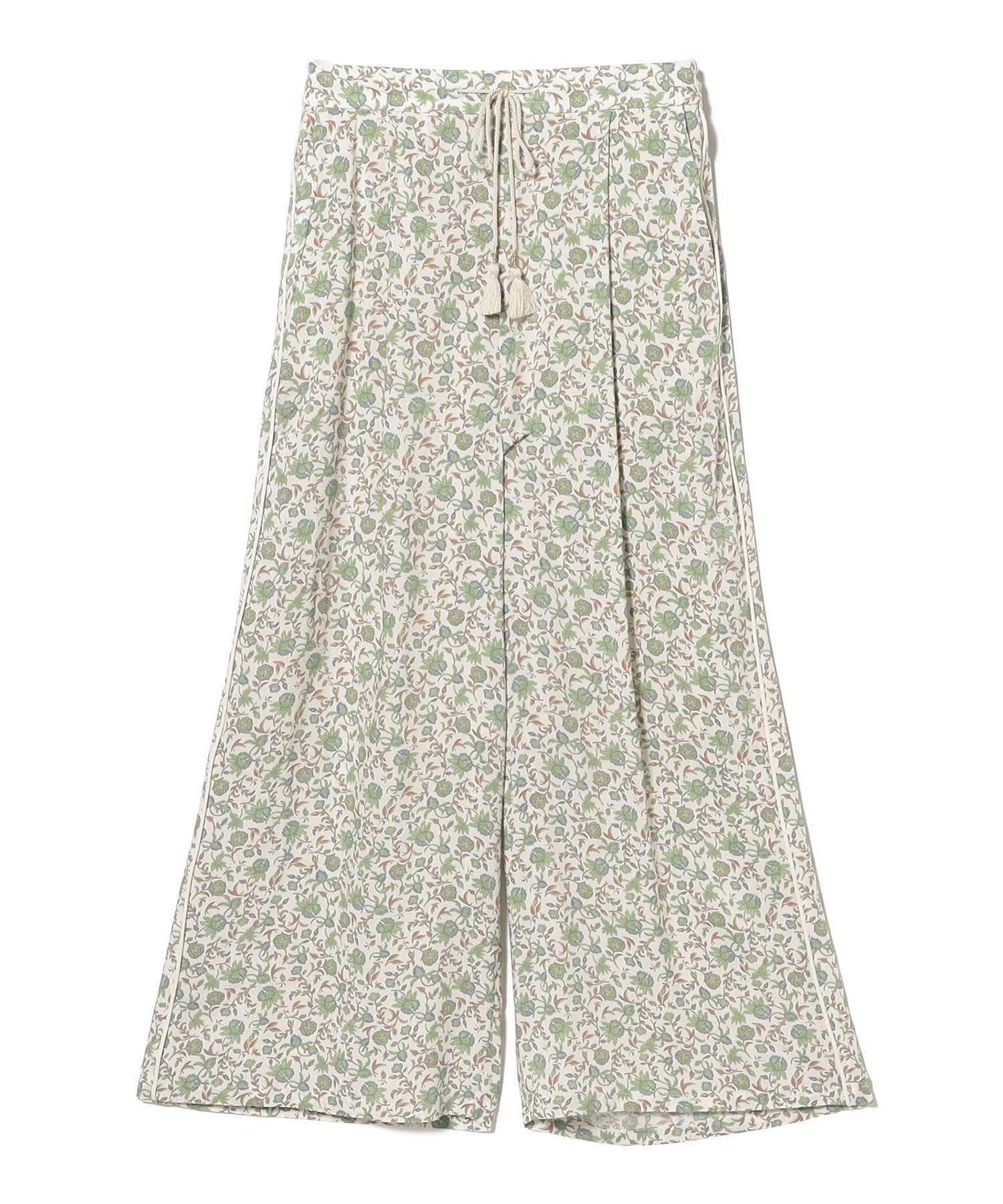 BEAMS HEART WOMEN サラサ フラワーパンツ ビームス ハート パンツ その他のパンツ ブラック オレンジ ホワイト【送料無料】