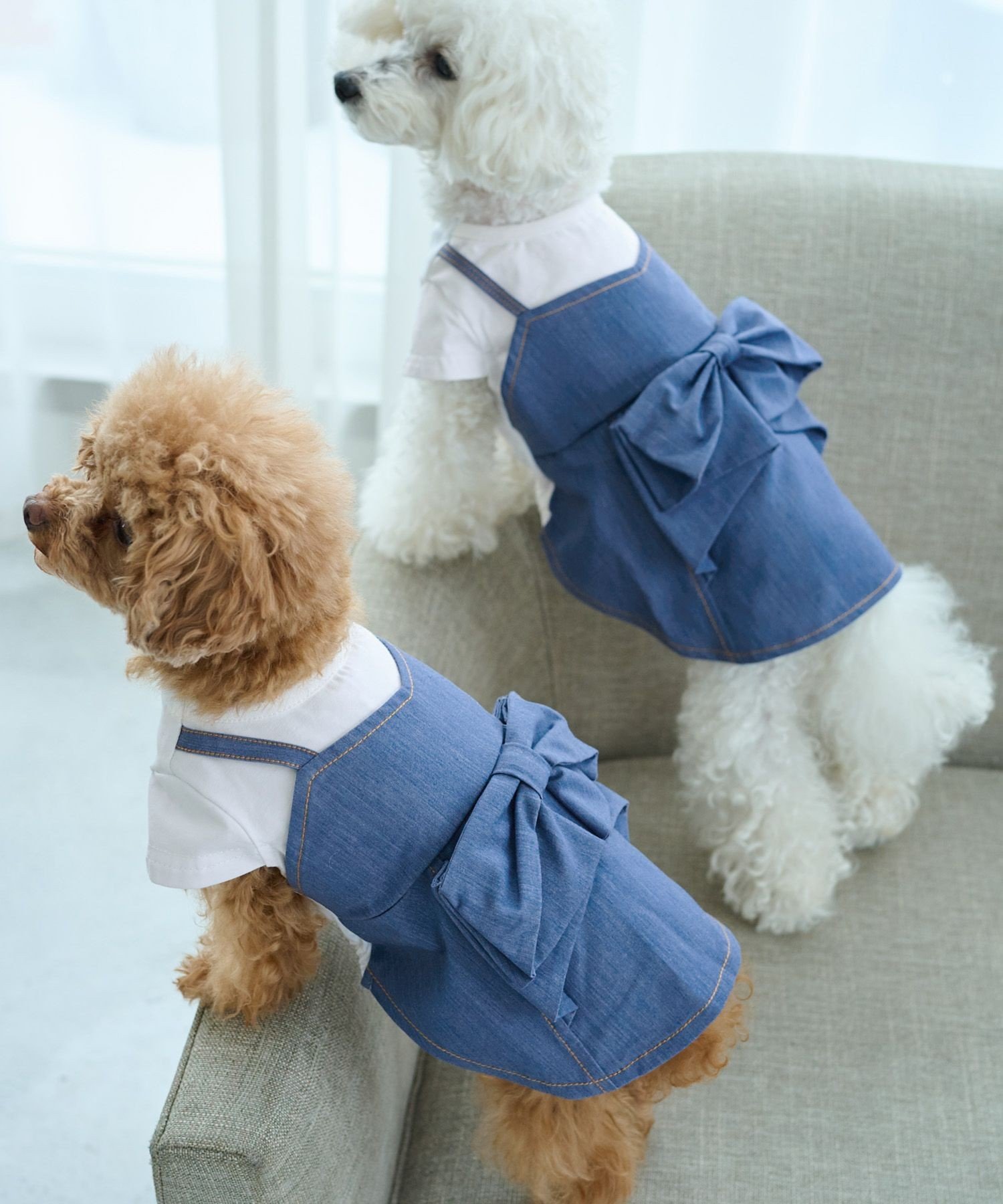 【SALE／40%OFF】ROPE' PICNIC PASSAGE 【DOG】デニムドッキングリボンワンピース ロペピクニック ペット用品 ペットウェア・ペット服 ブラック ブルー stylife-15505693 Rakuten Fashion サンプル画像2