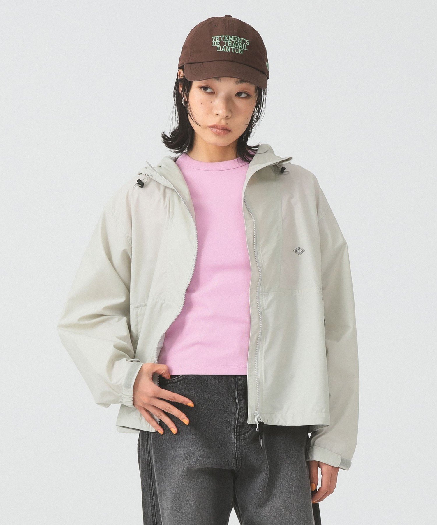 Ray BEAMS 【WEB限定】DANTON / スタナー ナイロン フード ジャケット ビームス ウイメン ジャケット・アウター ブルゾン・ジャンパー ブラック【送料無料】