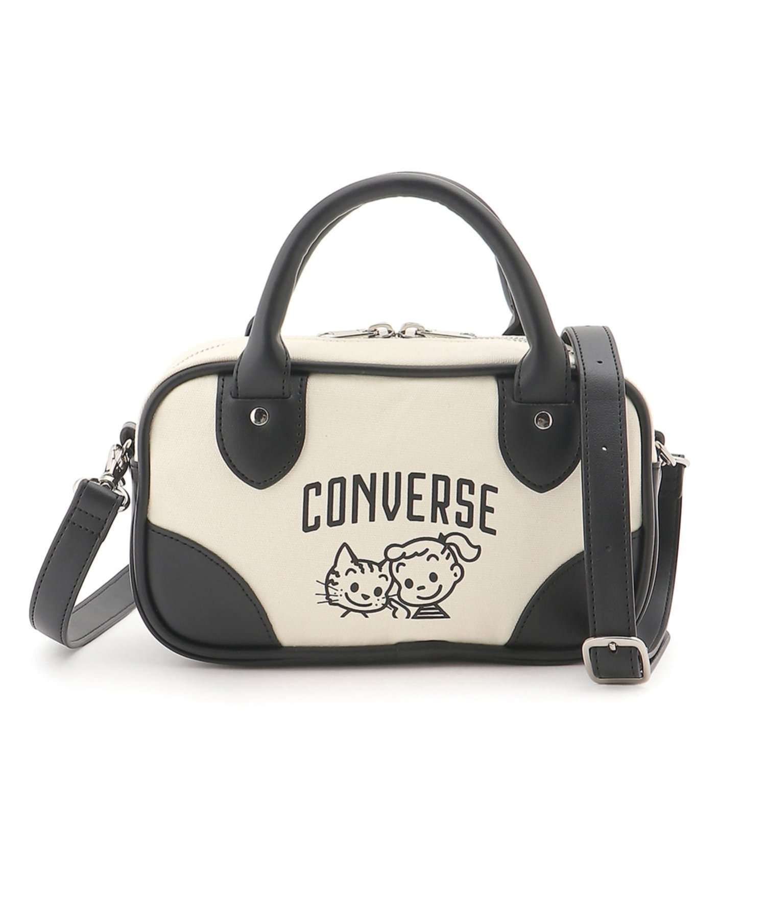 CONVERSE CONVERSE/(M)OG 2WAY MINI HAND BAG ハンドサイン バッグ ハンドバッグ ホワイト ブラック【送料無料】