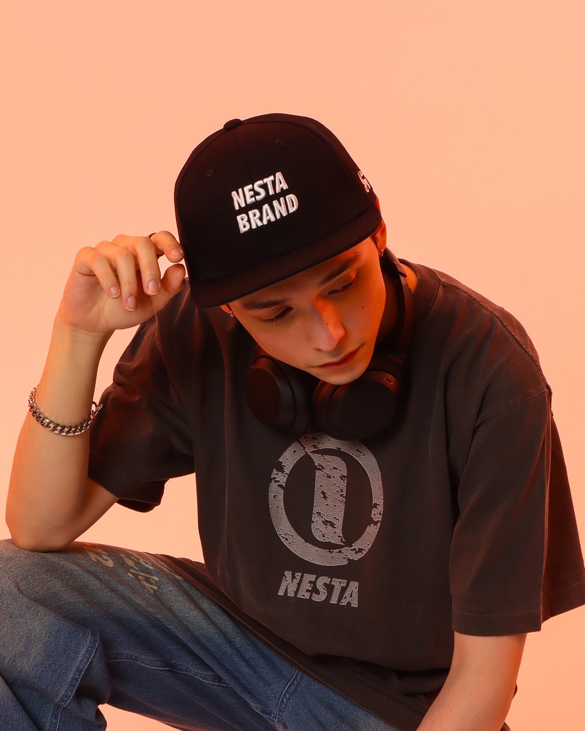 GOTCHA NESTA BRAND (ネスタブランド) JAPAN加工 ピグメント サークル アイコン T ガッチャ トップス カットソー・Tシャツ ホワイト グリーン ブラック イエロー【送料無料】