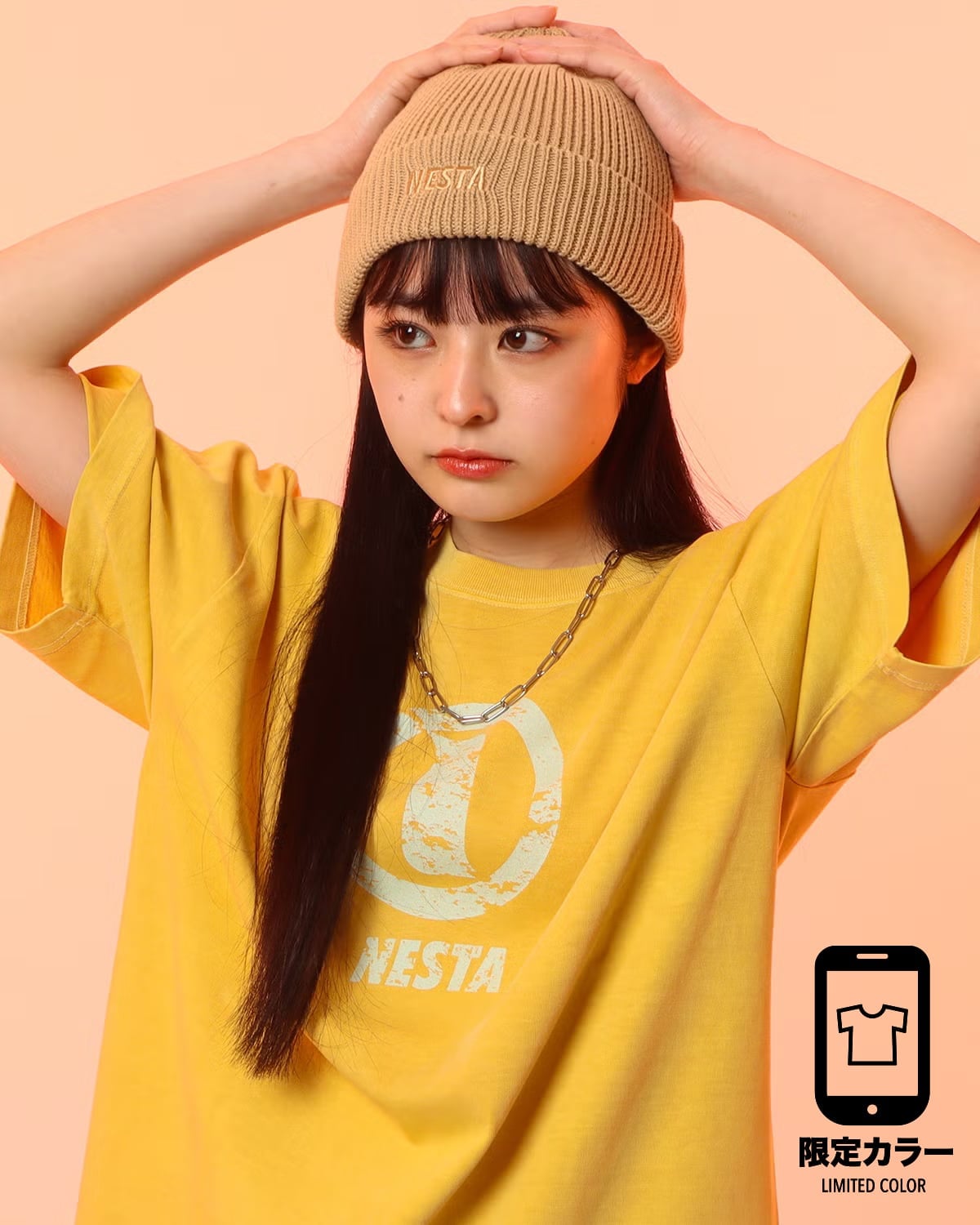 GOTCHA NESTA BRAND (ネスタブランド) JAPAN加工 ピグメント サークル アイコン T ガッチャ トップス カットソー・Tシャツ ホワイト グリーン ブラック イエロー【送料無料】