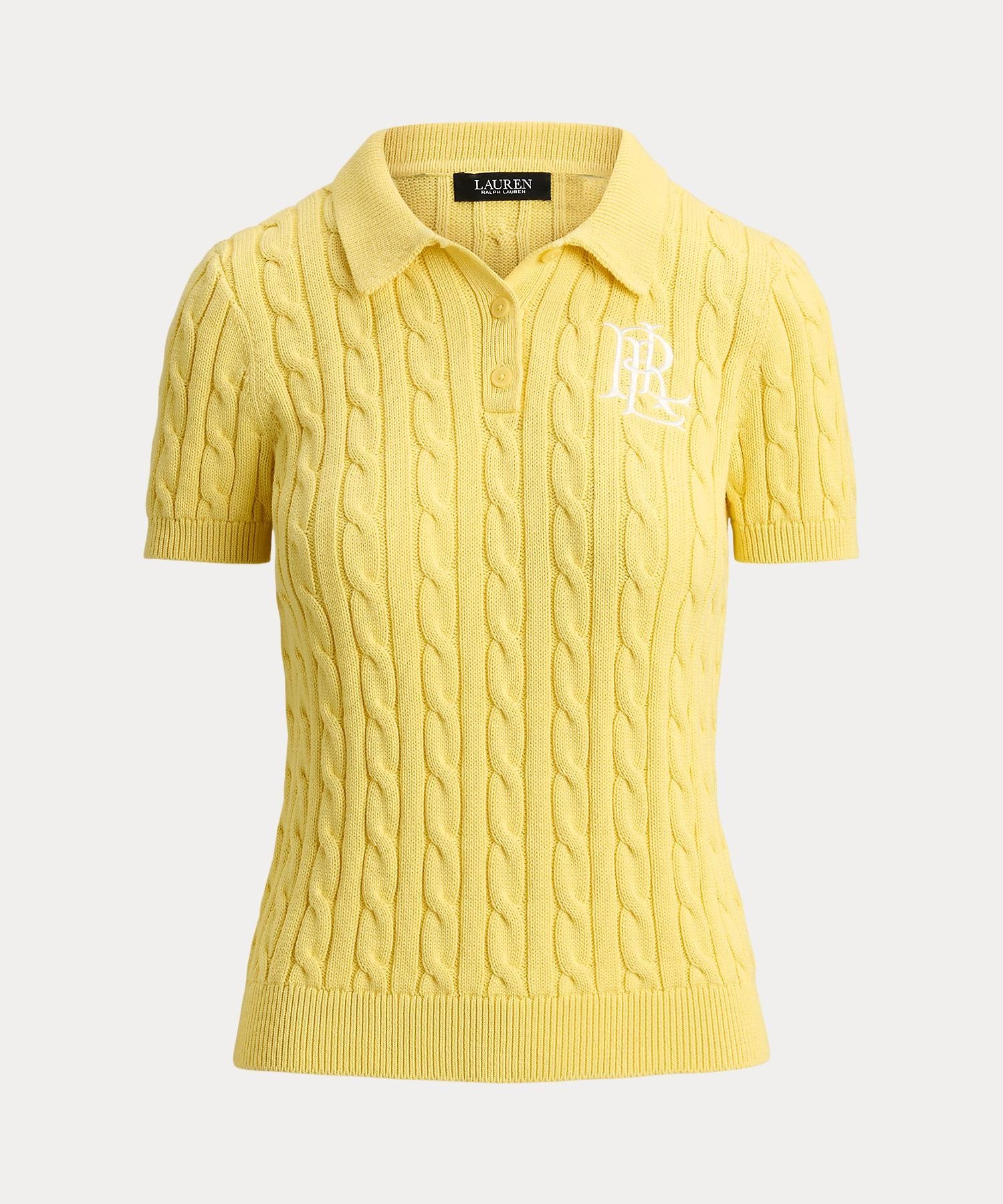 LAUREN RALPH LAUREN ケーブルニット コットン ポロ セーター ラルフローレン トッ...