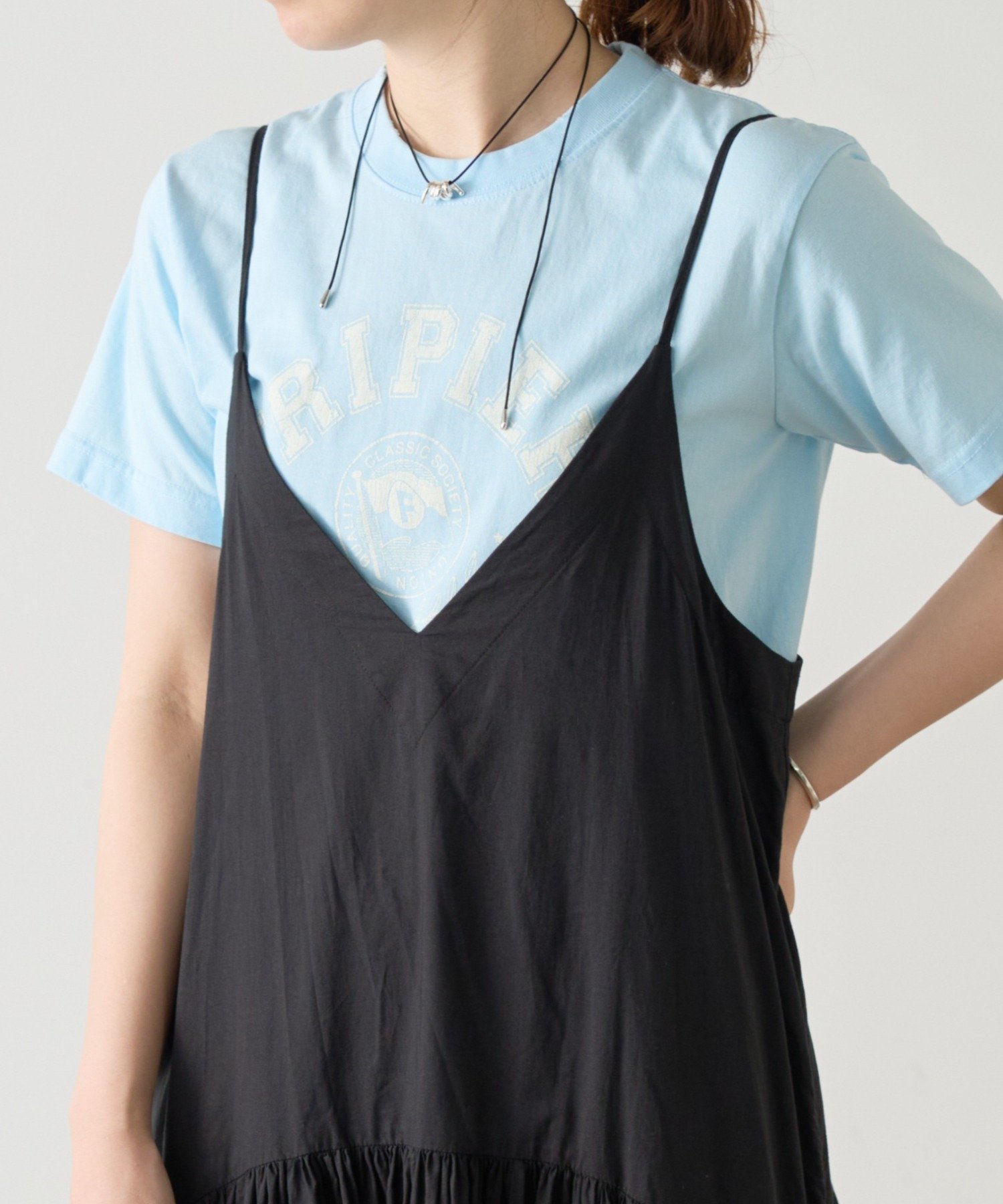 【SALE／5%OFF】BEARDSLEY カレッジプリントTee《FRIPIER》 ビアズリー トップス カットソー・Tシャツ レッド ブルー ネイビー【送料無料】