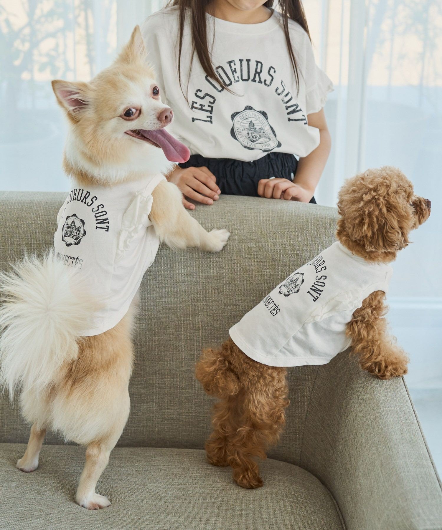 【SALE／40%OFF】ROPE' PICNIC PASSAGE 【DOG】カレッジロゴプリントピグメントTシャツ/リンクコーデ ロペピクニック ペット用品 ペットウェア・ペット服 ホワイト stylife-15640964 Rakuten Fashion サンプル画像2