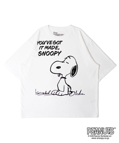 Character - SELECT BRANDS JOHNBULL/ジョンブル PEANUTS SNOOPY-SSTEE(MENS) ジャックローズ トップス カットソー・Tシャツ ブラック ホワイト【送料無料】