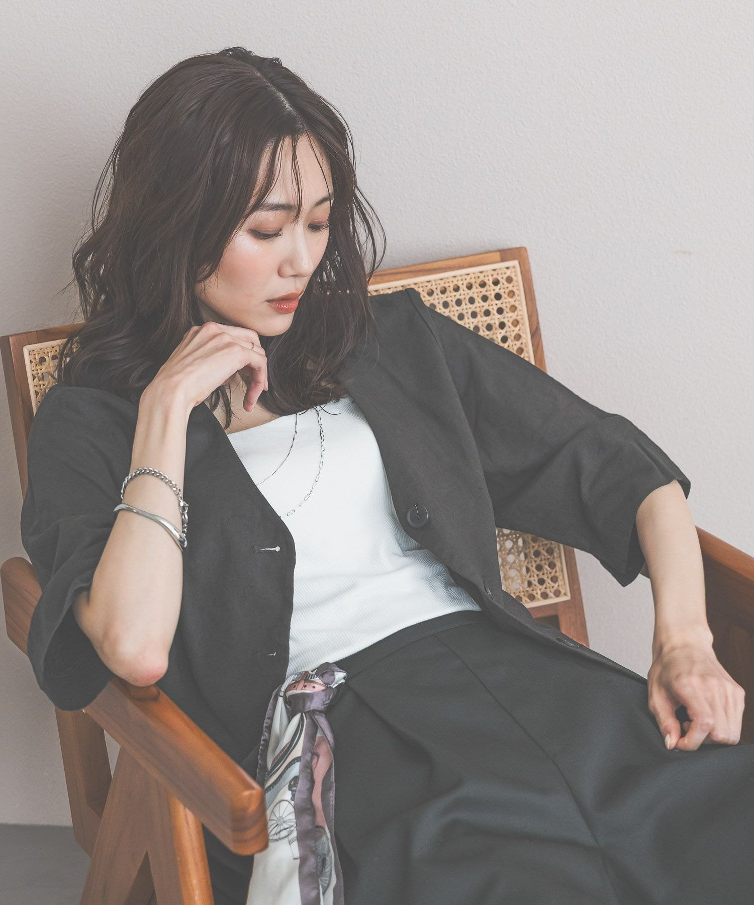 【SALE／50%OFF】GLOBAL WORK リネンレーヨンノーカラージャケット半袖/632435 グローバルワーク ジャケット・アウター ノーカラージャケット ベージュ グレー ブラウン stylife-15704316 Rakuten Fashion パッケージ画像