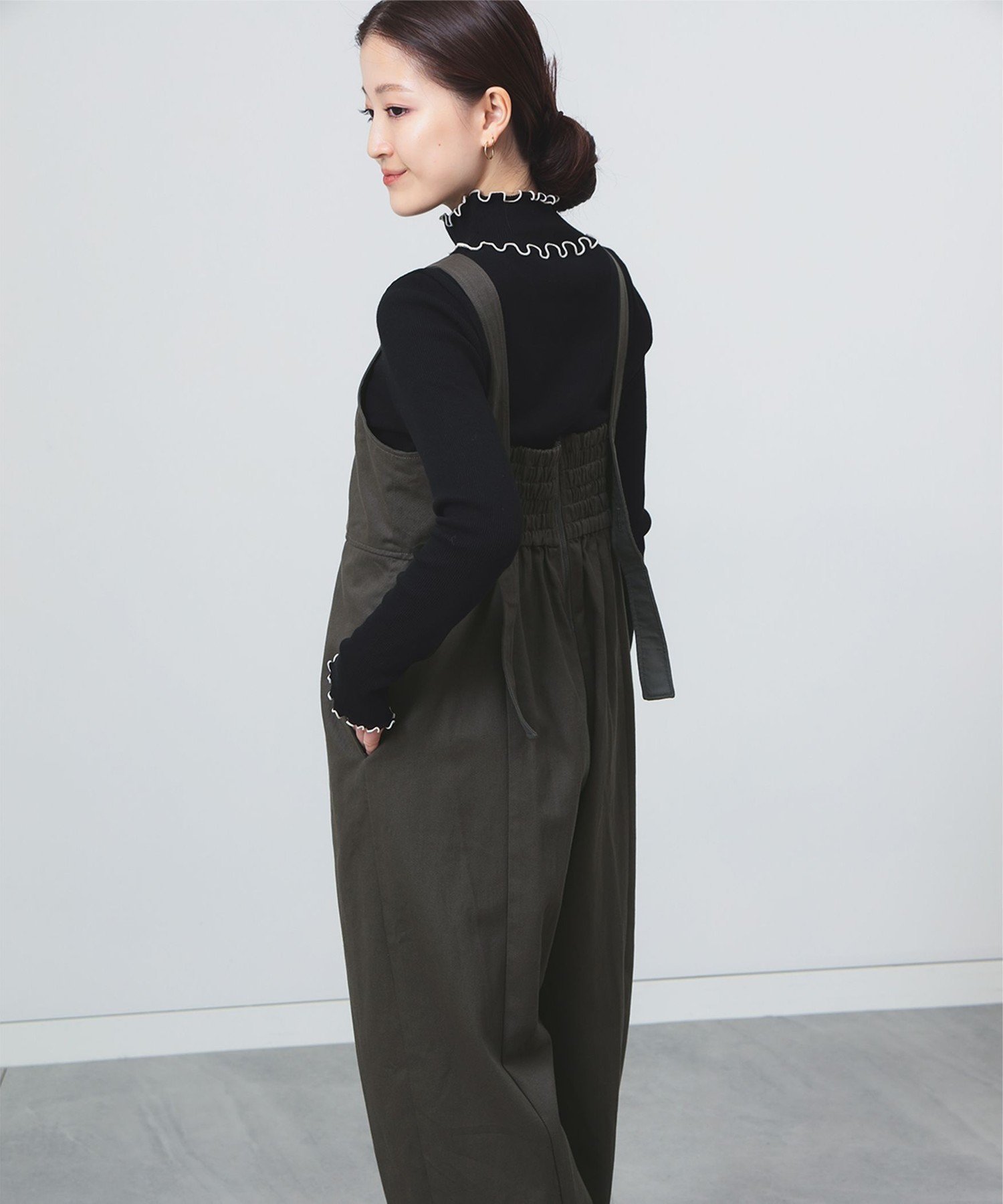 【SALE/50% OFF】BEAMS HEART WOMEN Katsuragi All-in-One BEAMS Outlet All-in-One/Overalls All-in-One/Jumpsuit Gray White Brown 【Free Shipping】