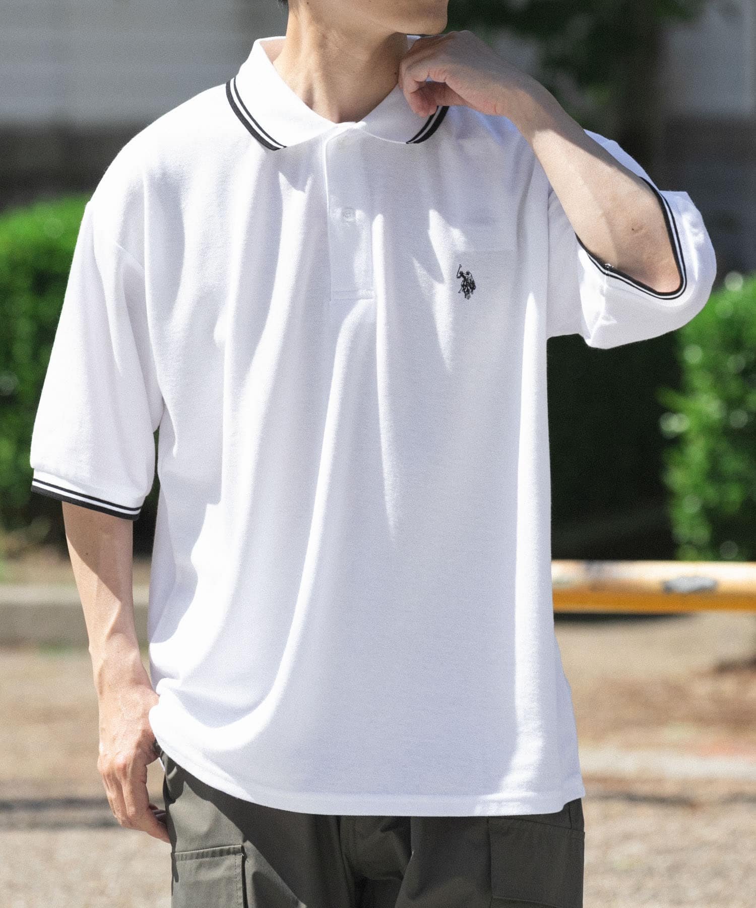 【SALE／20%OFF】URBAN RESEARCH ITEMS U.S. POLO ASSN カノコポロシャツ アーバンリサーチアイテムズ トップス ポロシャツ ブルー ブラック ホワイト【送料無料】