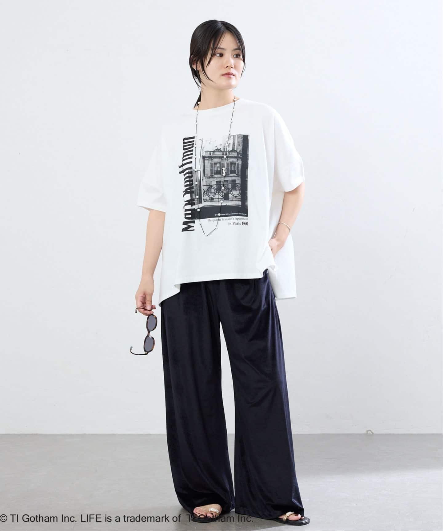IENA 《追加2》LIFE PICTURE COLLECTION PHOTO Tシャツ イエナ トップス カットソー・Tシャツ ホワイト