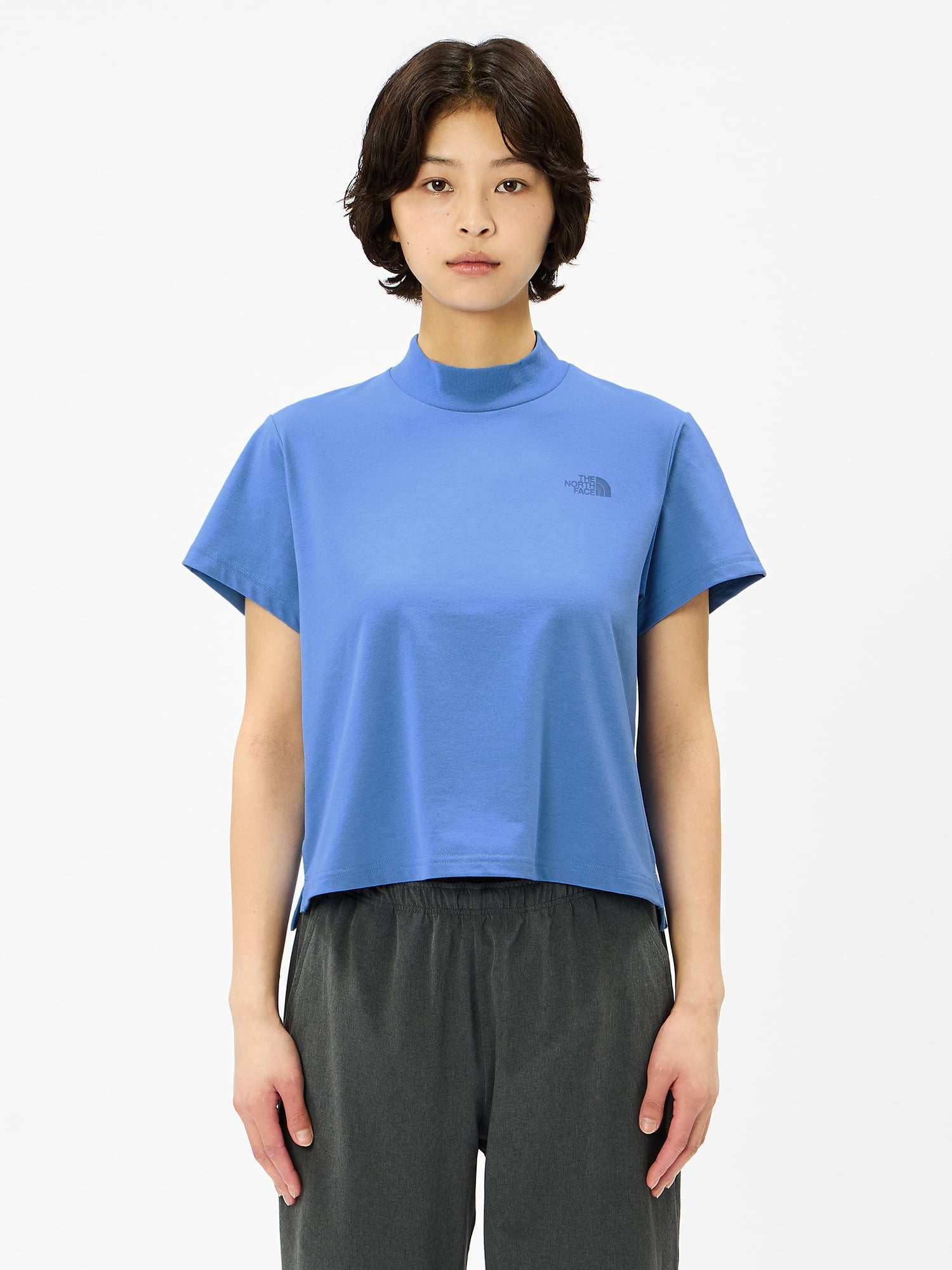 THE NORTH FACE 【公式】ショートスリーブ ES クロップドティー(レディース) ザ・ノース・フェイス トップス カットソー・Tシャツ ブルー ホワイト ブラック【送料無料】