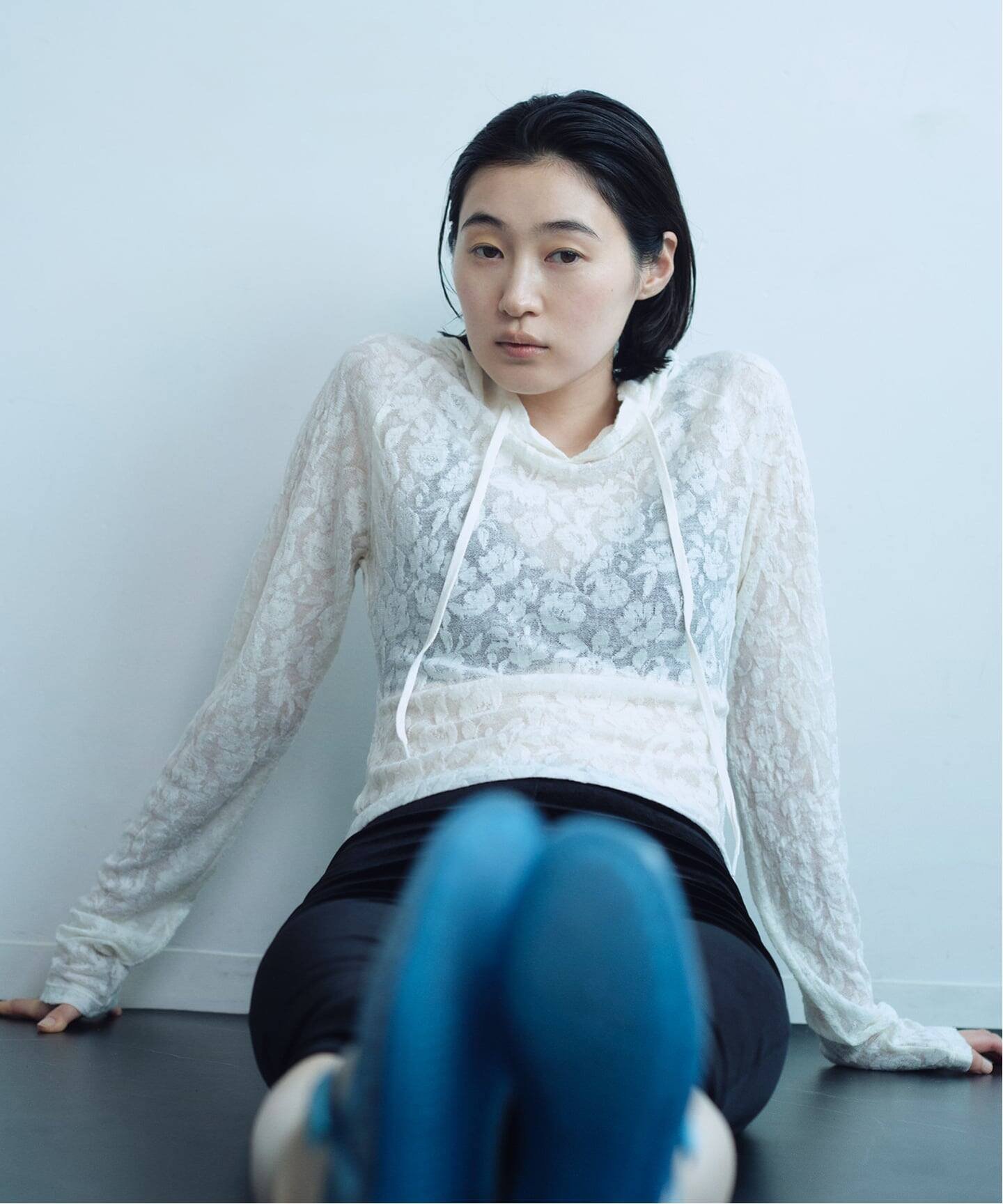 【YUHAN WANG/ユハン ワン】 floral jacquard hoodie エディット フォー ルル トップス カットソー・Tシャツ ホワイト