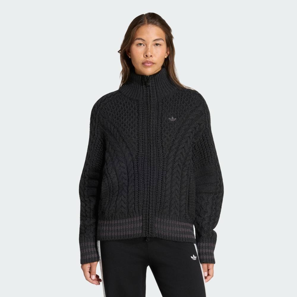 adidas 【公式】アディダス adidas 返品可 ケーブル ニット ファイヤーバード トラックトップ アディダス トップス その他のトップス ブラック【送料無料】