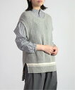 【SALE／40%OFF】OWLEYE by domingo OWLEYE/(W)コットンニット バイカラーベスト ドミンゴ トップス ベスト・ジレ グレー ブラウン ベージュ【送料無料】