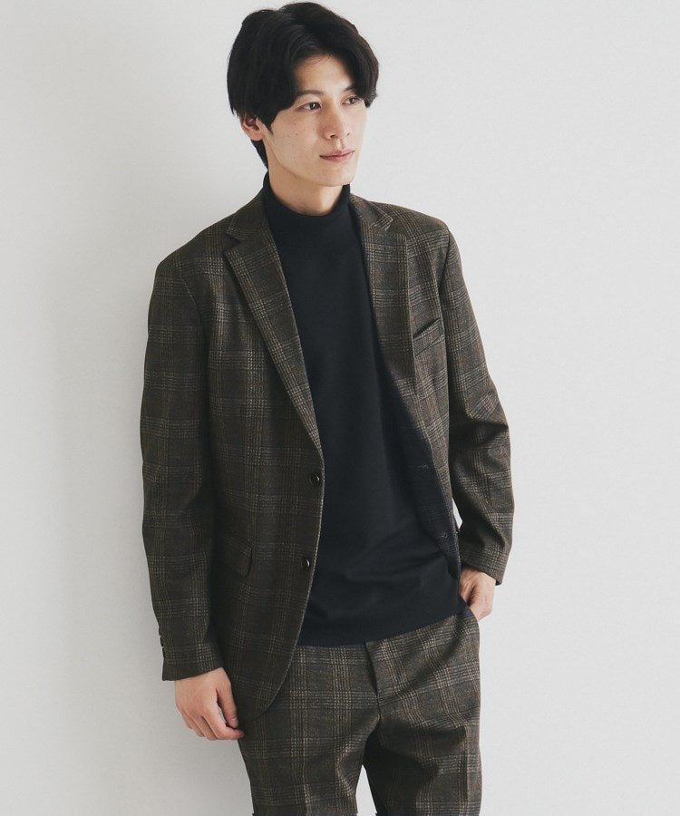 【SALE／20%OFF】THE SHOP TK 起毛TRジャージジャケット 【セットアップ可/ビジネス対応/ストレッチ】 ザ ショップ ティーケー ジャケット・アウター テーラードジャケット・ブレザー ネイビー ブラウン グレー【送料無料】