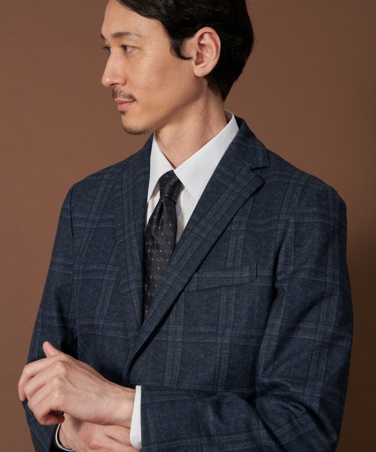 【SALE／20%OFF】THE SHOP TK 起毛TRジャージジャケット 【セットアップ可/ビジネス対応/ストレッチ】 ザ ショップ ティーケー ジャケット・アウター テーラードジャケット・ブレザー ネイビー ブラウン グレー【送料無料】