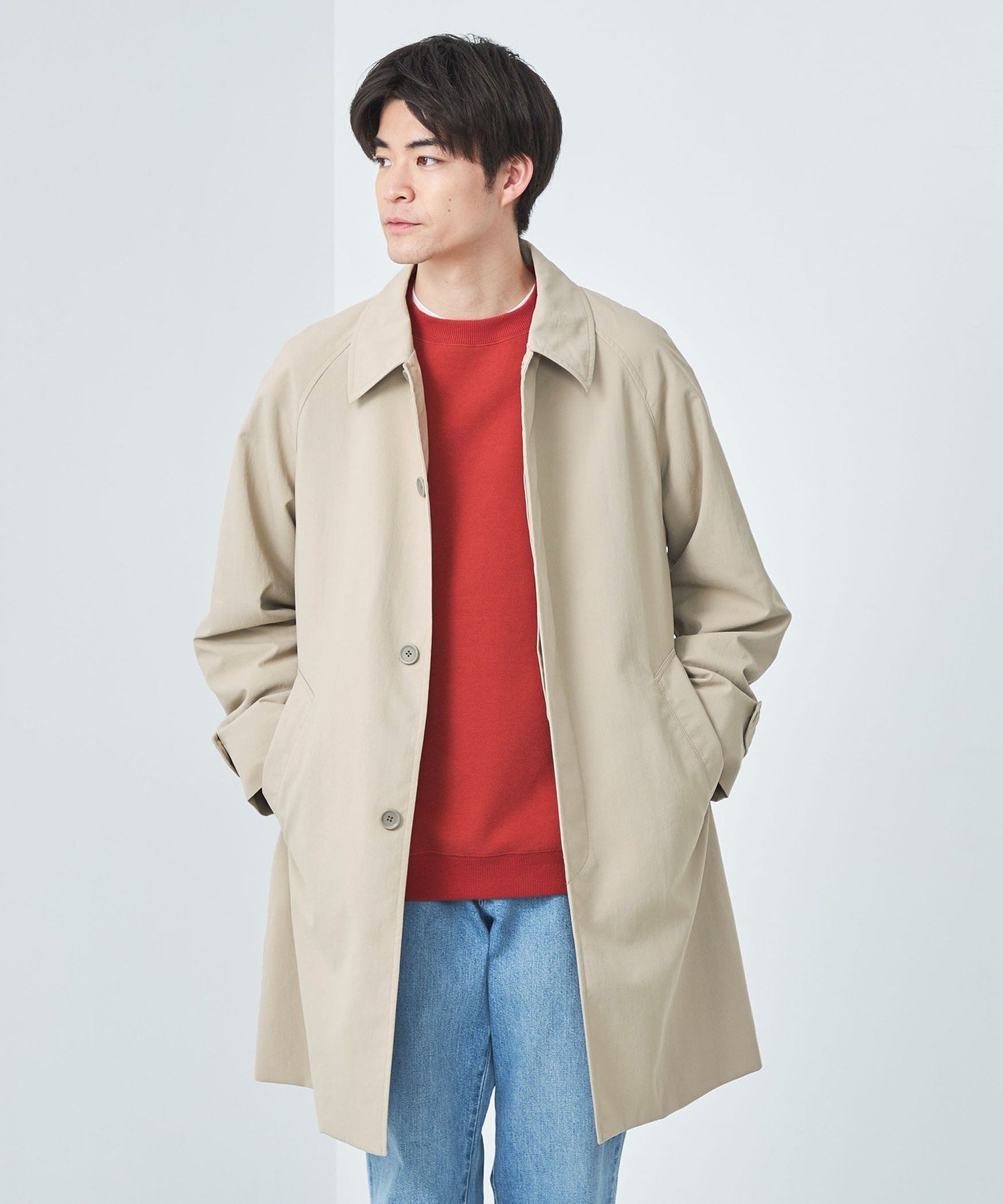 【SALE/30%OFF】UNITED ARROWS green label relaxing ナイロンオックス ステンカラーコート -撥水- ユナイテッドアロ...