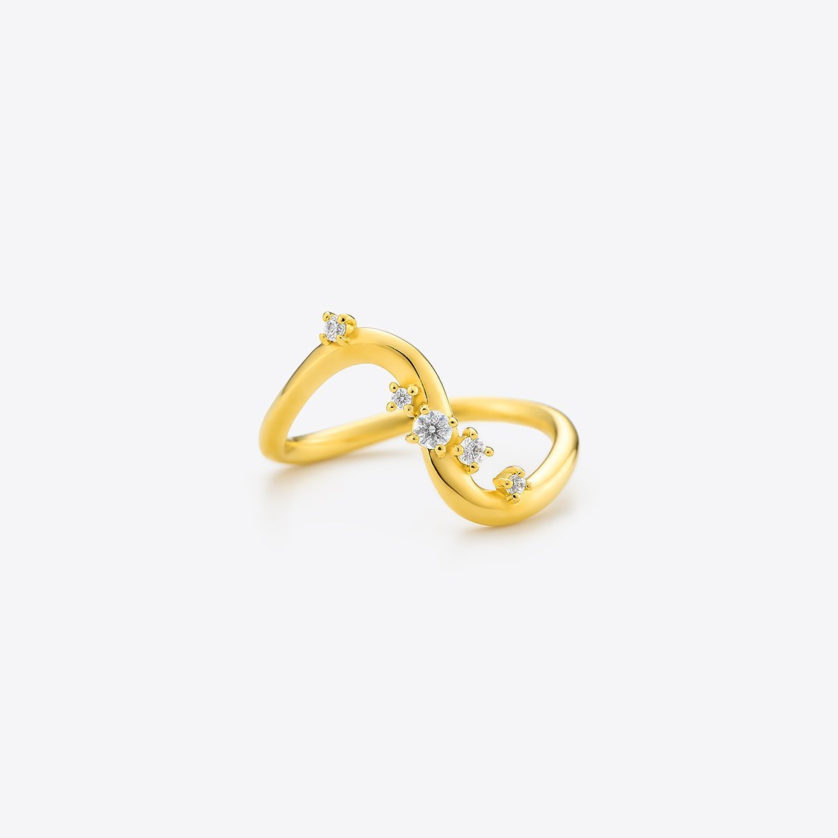CANAL 4℃ 【AUTUMN COLLECTION】シルバー ウェーブ ピンキーリング カナルヨンドシー アクセサリー・腕時計 リング・指輪 ゴールド