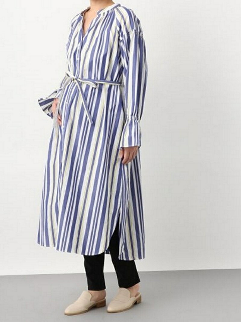 【SALE／50%OFF】LEPSIM マタニティー/ストライプシャツOP レプシィム ワンピース・ドレス シャツワンピース ブラックのサムネイル