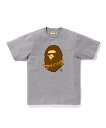 A BATHING APE KATAKANA APE HEAD TEE ア ベイシング エイプ トップス カットソー・Tシャツ グレー パープル ホワイト【送料無料】