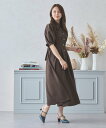 【SALE/50%OFF】MISCH MASCH 【2024秋冬新作】袖リボンシャツワンピース/MM437410 ミッシュマッシュ ワンピース・ドレス シャツワンピース ブラウン ブルー グレー【送料無料】