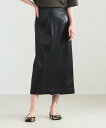 Demi-Luxe BEAMS フェイクレザー セミタイトスカート デミルクス ビームス スカート その他のスカート ブラウン ブラック【送料無料】