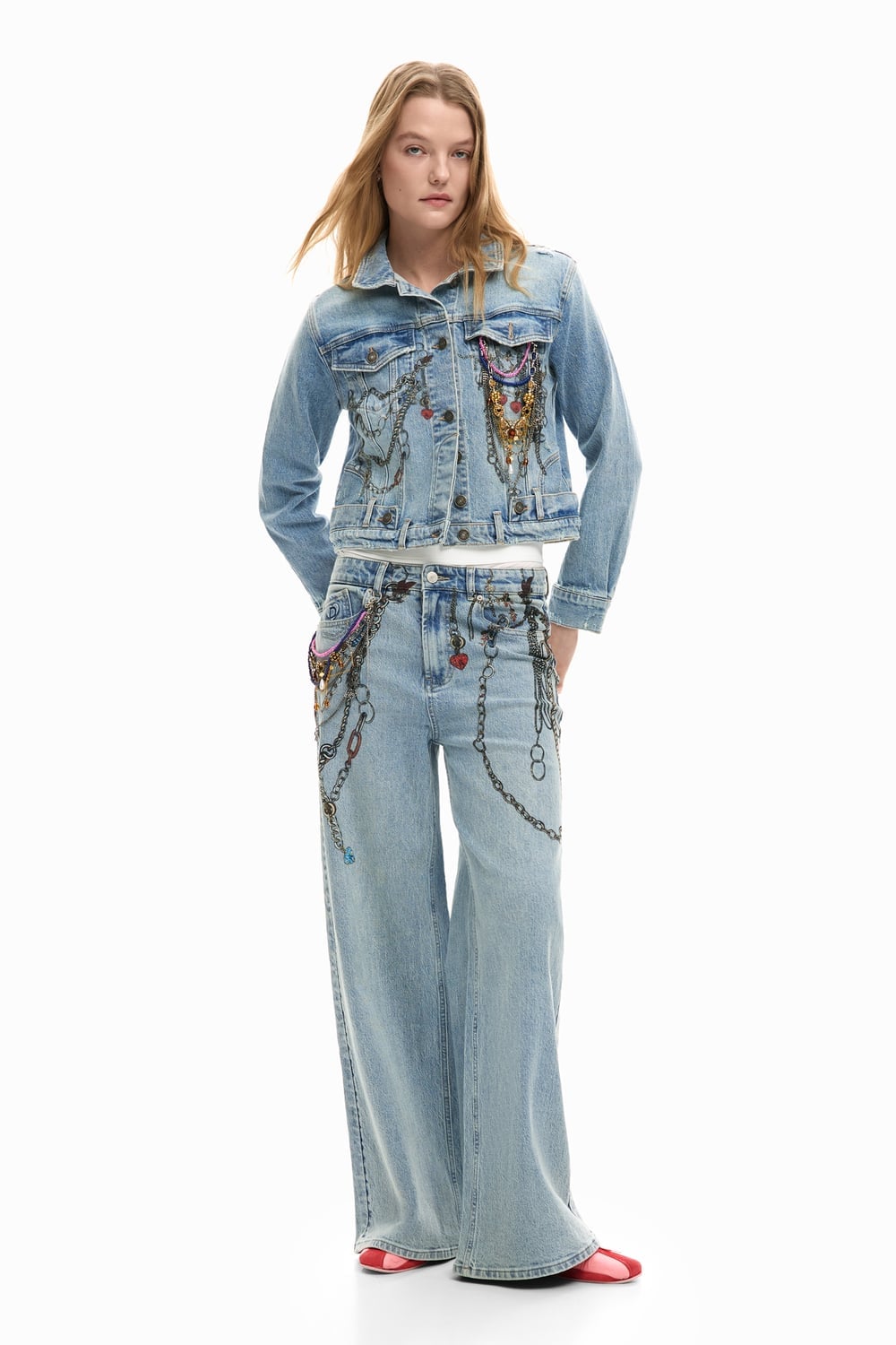 TRUCKER JACKET デシグアル ジャケット・アウター デニムジャケット ブルー