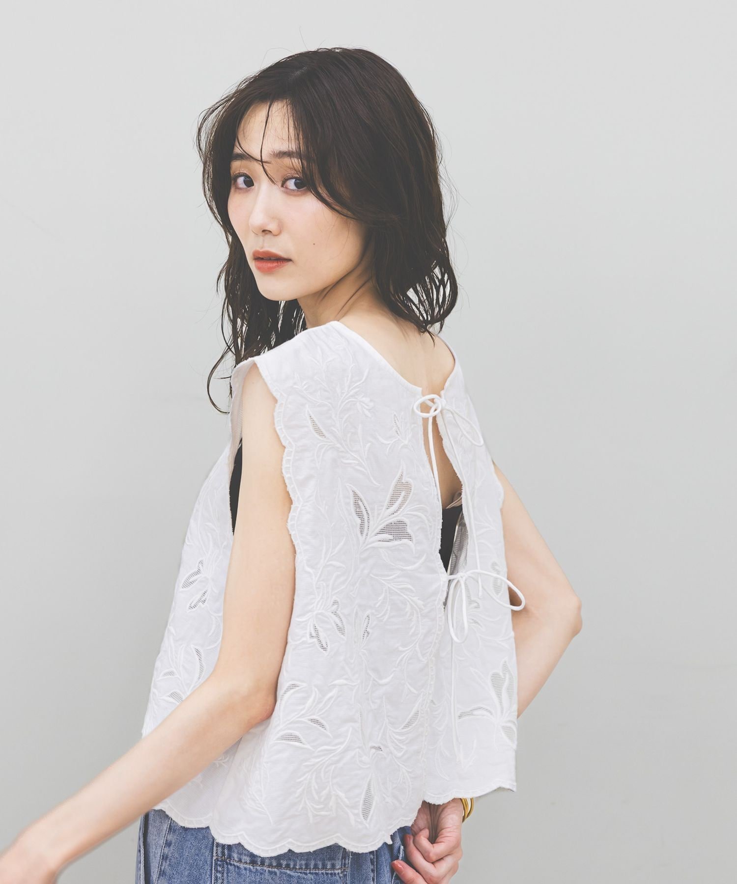 GLOBAL WORK meets India/刺繍レースベスト/601191 グローバルワーク トップス ベ...