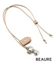 【SALE／5%OFF】BEAURE BEAURE/(W)レザー モバイル&マスクストラップ ショルダー セットアップセブン スマホグッズ・オーディオ機器 その他のスマホグッズ・オーディオ機器 ベージュ ブラック シルバー【送料無料】