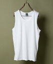 NUMBER (N)INE HIGH GAUGE COTTON TANK TOP ナンバーナイン トップス ノースリーブ タンクトップ ホワイト ブラック【送料無料】