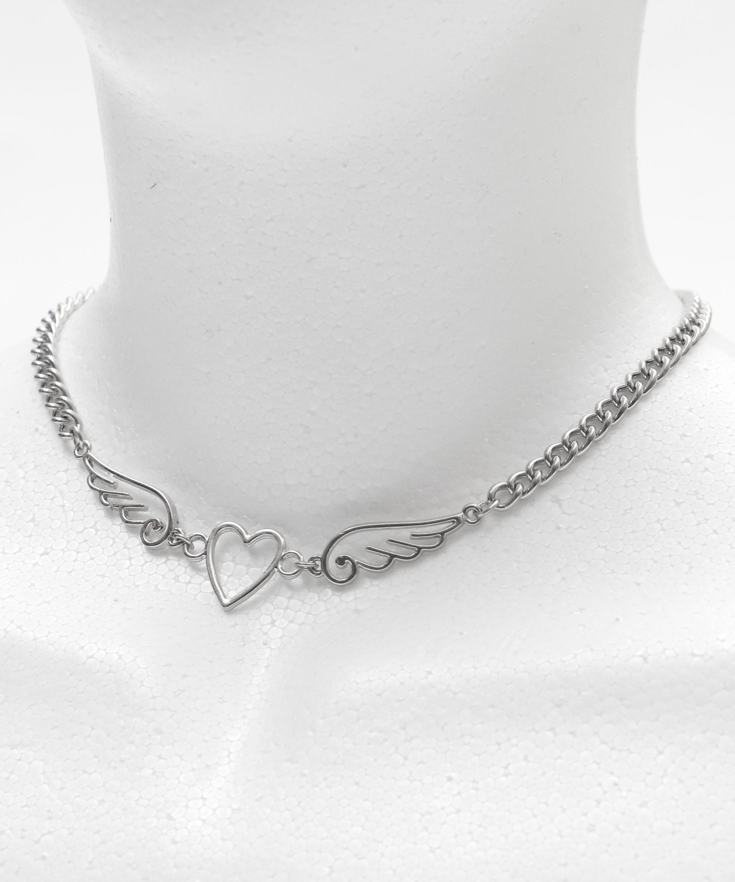 WEGO LADY'S Lハートフェザーネックレス ウィゴー アクセサリー・腕時計 ネックレス シルバー