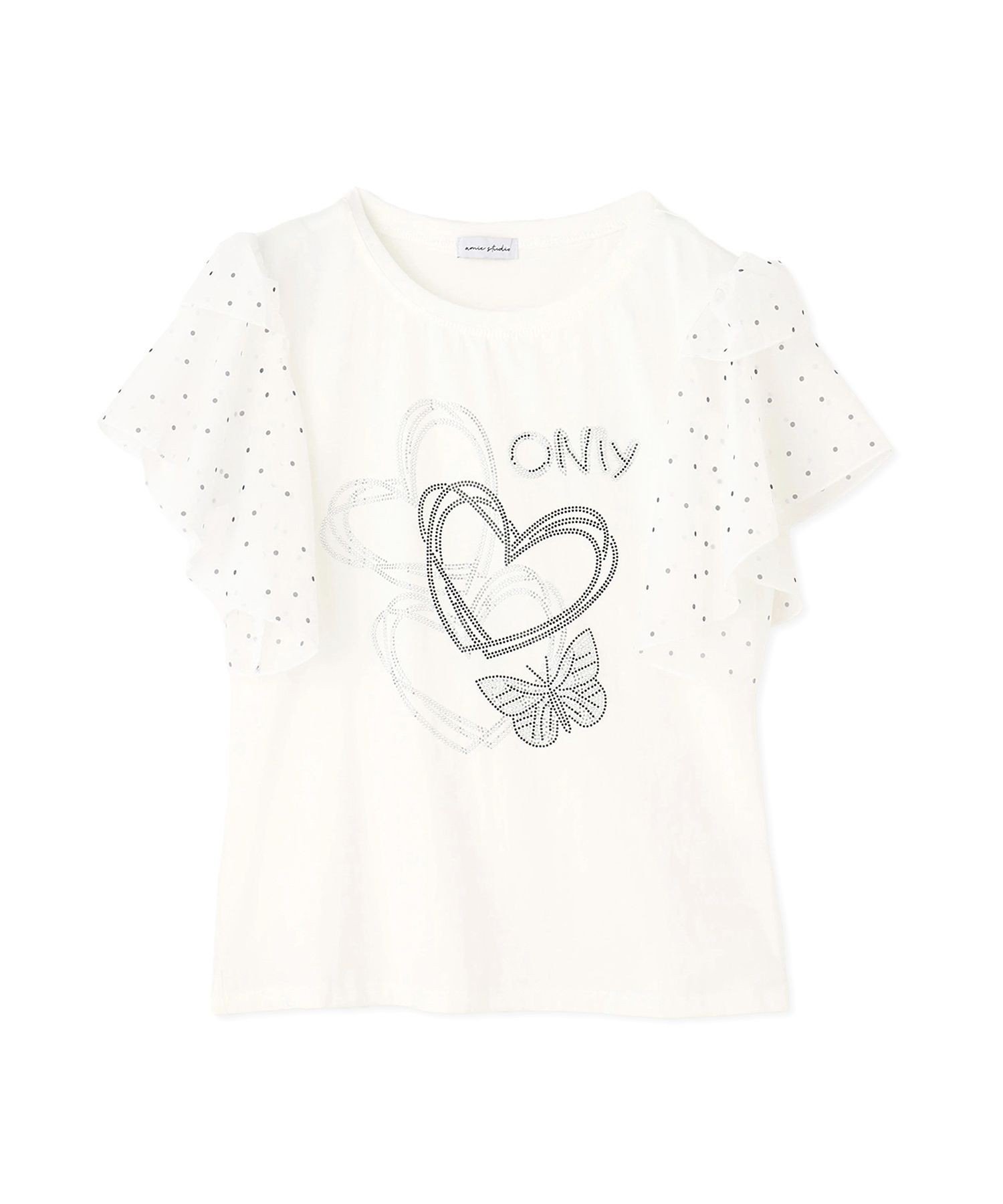 【SALE／25%OFF】JAYRO ラインストーンフレアスリーブTシャツ ジャイロ トップス カットソー・Tシャツ ホワイト stylife-15124496 Rakuten Fashion サンプル画像3