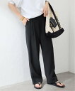 FRAMeWORK ≪予約≫ポリアセテートストレートパンツ フレームワーク パンツ スラックス・ドレスパンツ ブラック ブラウン ネイビー【送料無料】