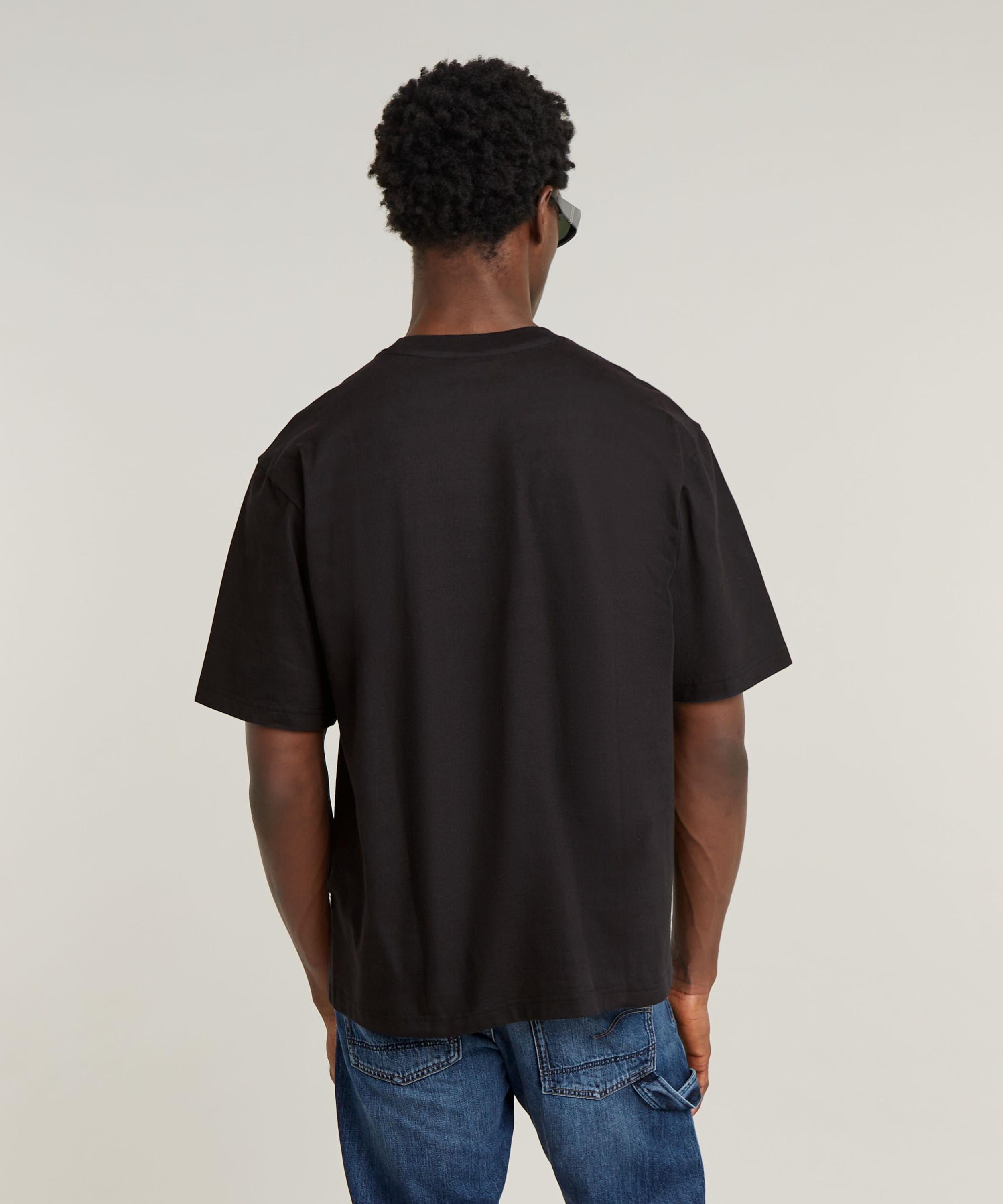 【公式ショップ】Gradient Old Skool Logo T-Shirt/グラフィックプリントクラシックロゴTシャツ ジースターロゥ トップス カットソー・Tシャツ ブラック