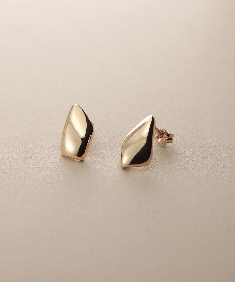 COCOSHNIK K10甲丸ラップ スタッズピアス ココシュニック アクセサリー・腕時計 ピアス ゴールド【送料無料】