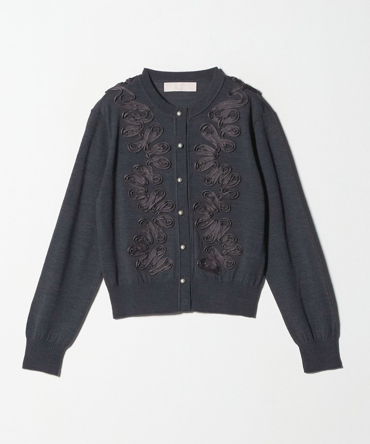 UNITED ARROWS ＜Marilyn Moon＞サテン コード カーディガン ユナイテッドアローズ トップス カーディガン レッド グレー【送料無料】