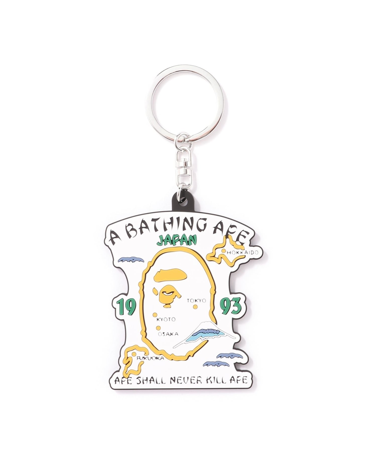 A BATHING APE JAPAN SOUVENIR RUBBER KEYCHAIN ア ベイシング エイプ ファッション雑貨 チャーム・キーチェーン ホワイト